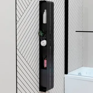 Полка Aquanet Магнум 302228 130 см чёрный матовый